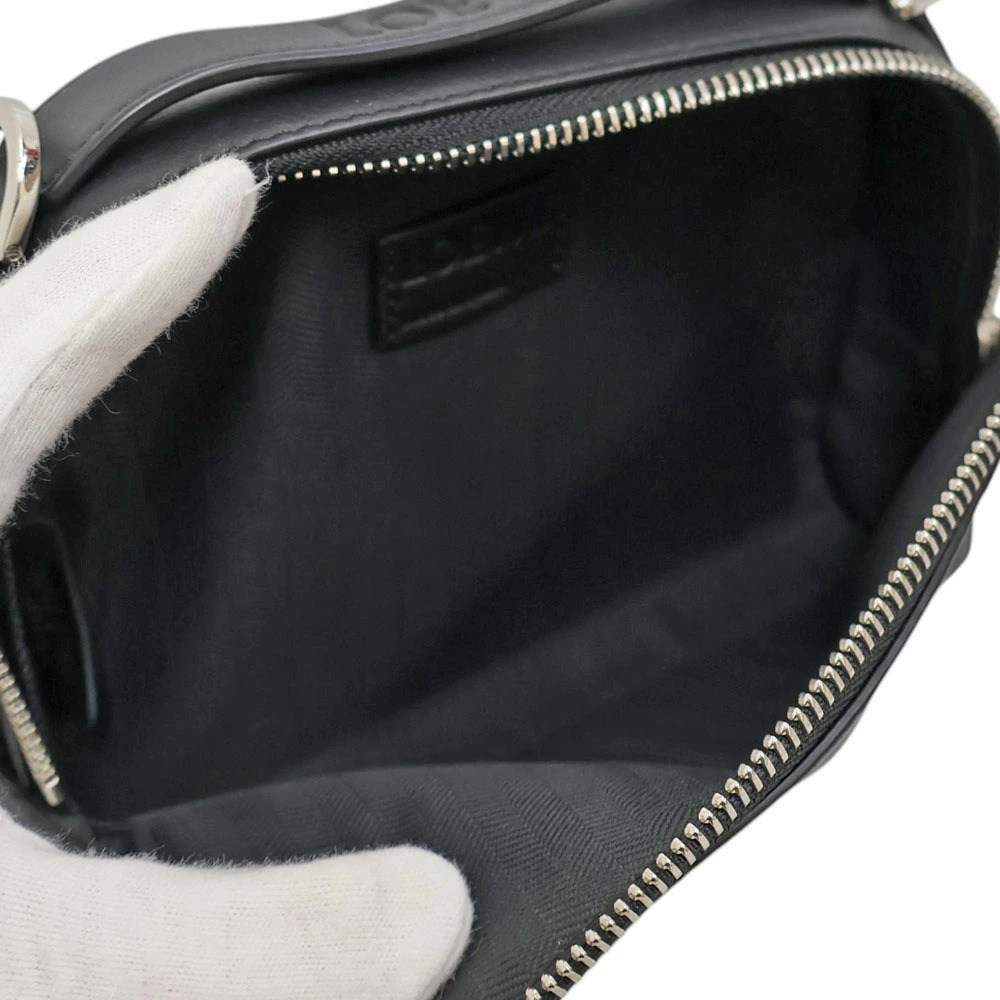 Loewe Crossbody Camera Bag Shoulder Leather Black